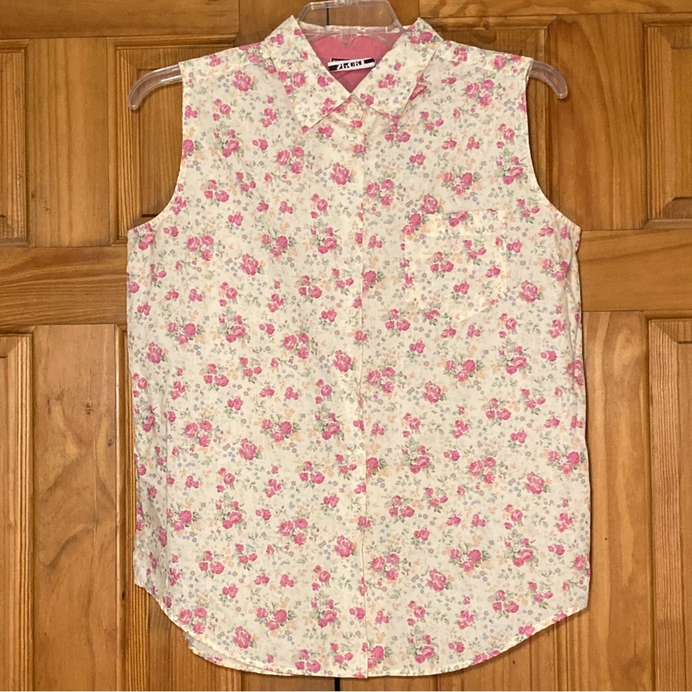NWOT Speculation Sport Vintage 80s 90s Sleeveless Top Blouse Pink Size L Large